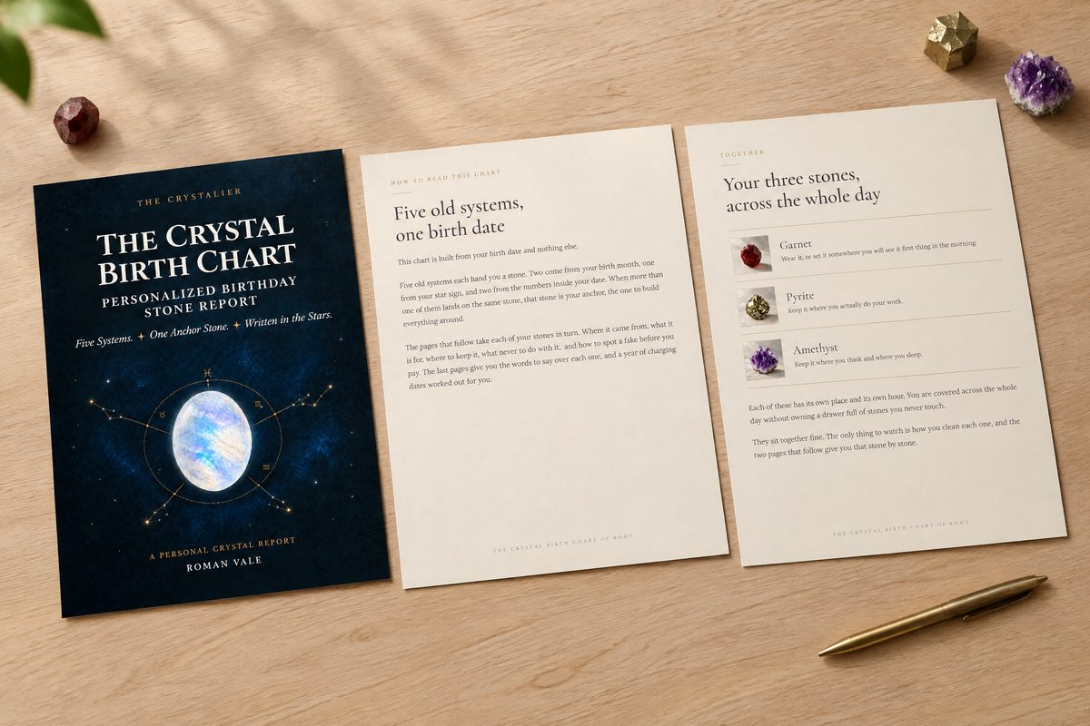 The cover beside the five systems page and the three stones page